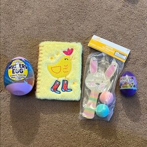 Yellow Duck Plush Notebook And Eggs for Kids Easter Baskets